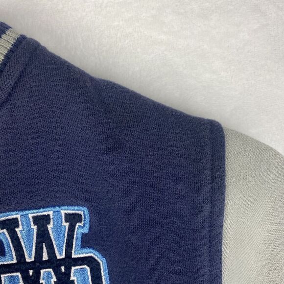 Disney Parks Mickey Mouse Letterman Jacket Boys Extra Small Blue Gray Pockets - Picture 7 of 12